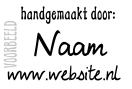 handgemaakt door naam website  voorbeeld